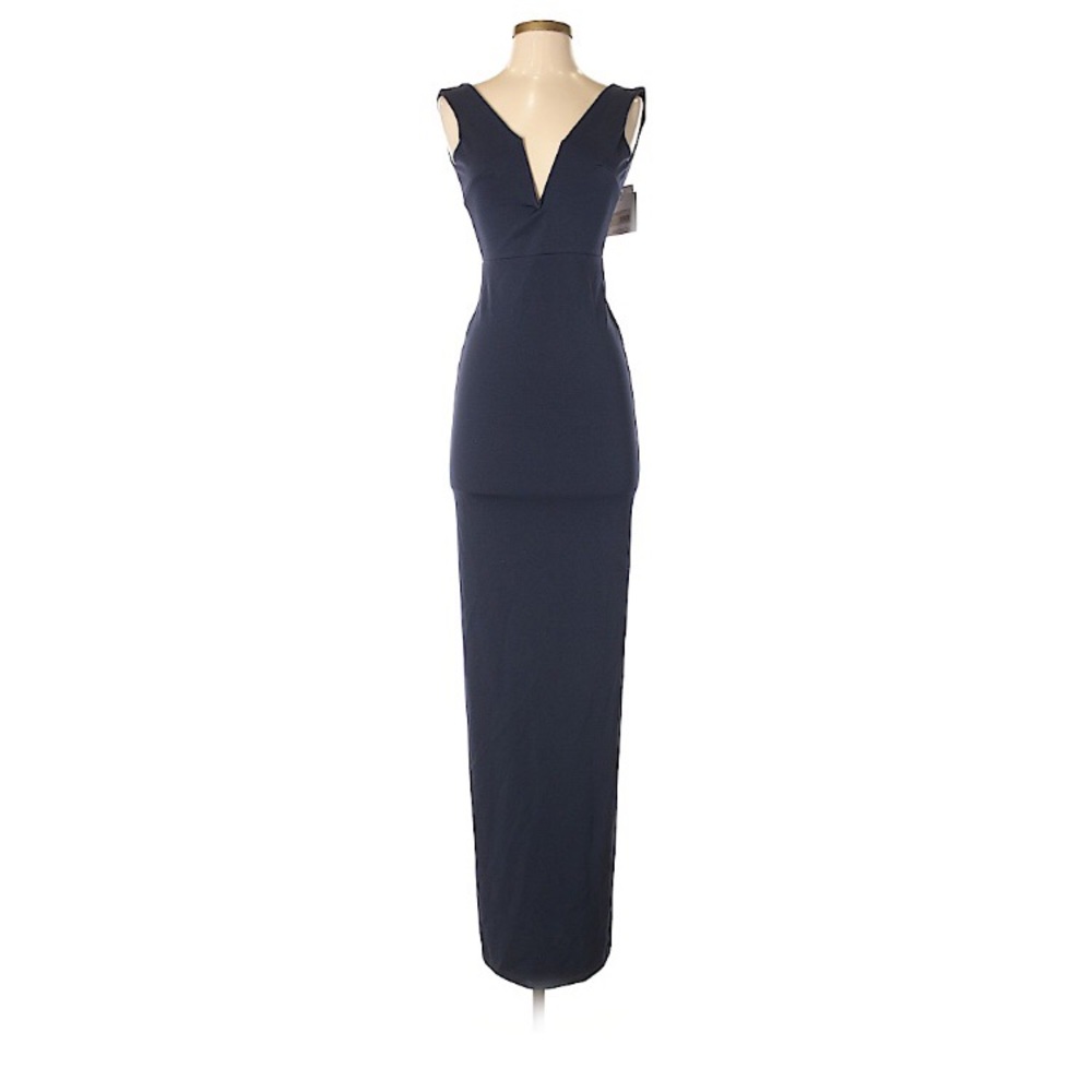 Missguided navy blue elegant long dress